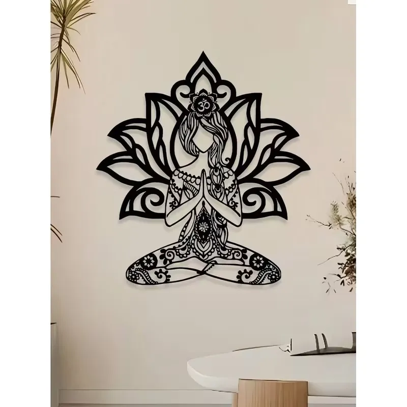 Mandala Zen Flor de Lótus Decorativa de Parede 18x20cm